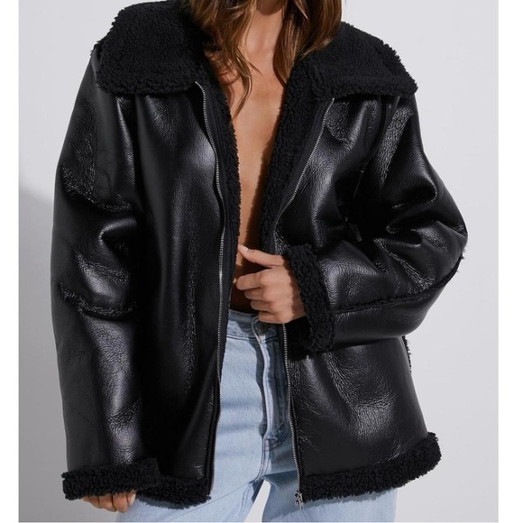 Showpo faux leather jacket - Picture 4 of 5